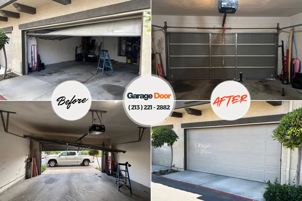 Before and after: garage door repair St. Louis, MI